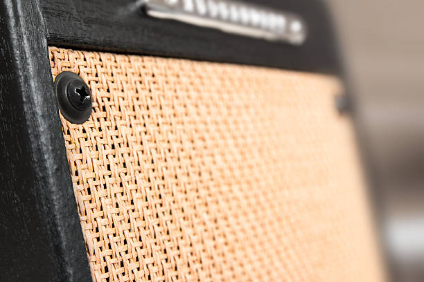istock Guitar amp woven canvas texture close-up in selective focus 491779264