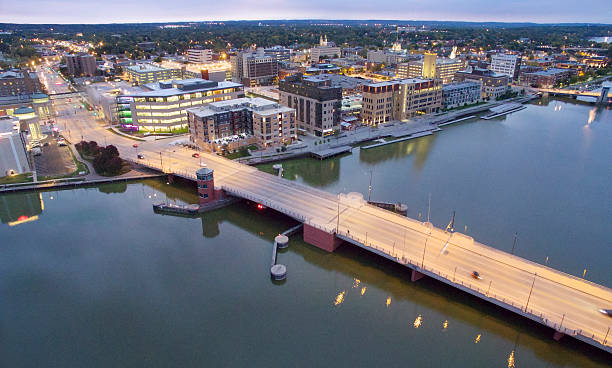 Scenic Downtown Green Bay Wisconsin Waterfront
