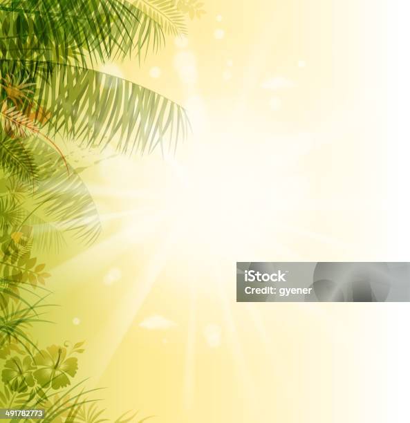 Tropical Holiday Stock Illustration - Download Image Now - Sun, Backgrounds, Tropical Climate