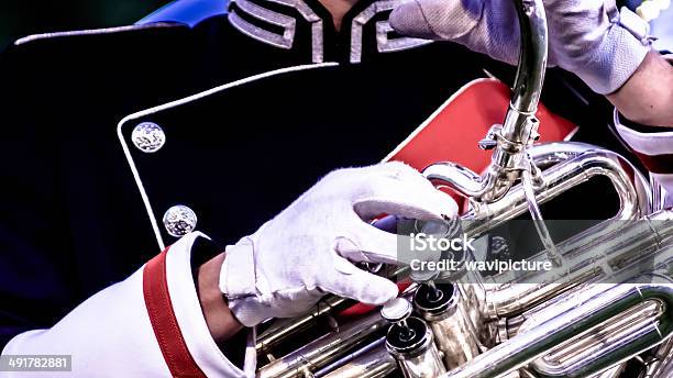 Details From A Showband Stock Photo - Download Image Now - Alloy, Black Color, Blowing