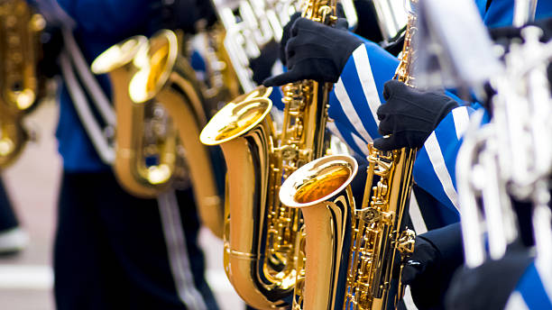 details aus showband - caught in the act band stock-fotos und bilder