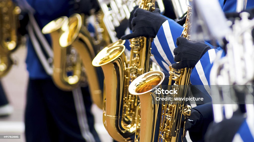 Details from a showband Details from a showband, fanfare our drumband Parade Stock Photo