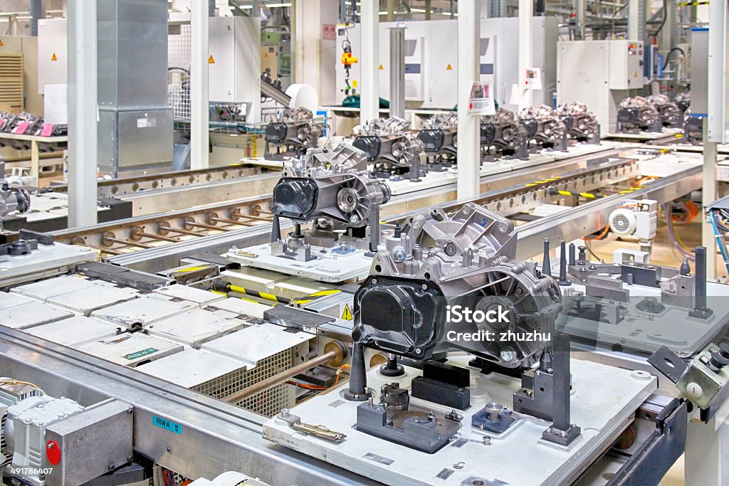 manufacturing parts for transmission manufacturing parts for car transmission Manufacturing Stock Photo