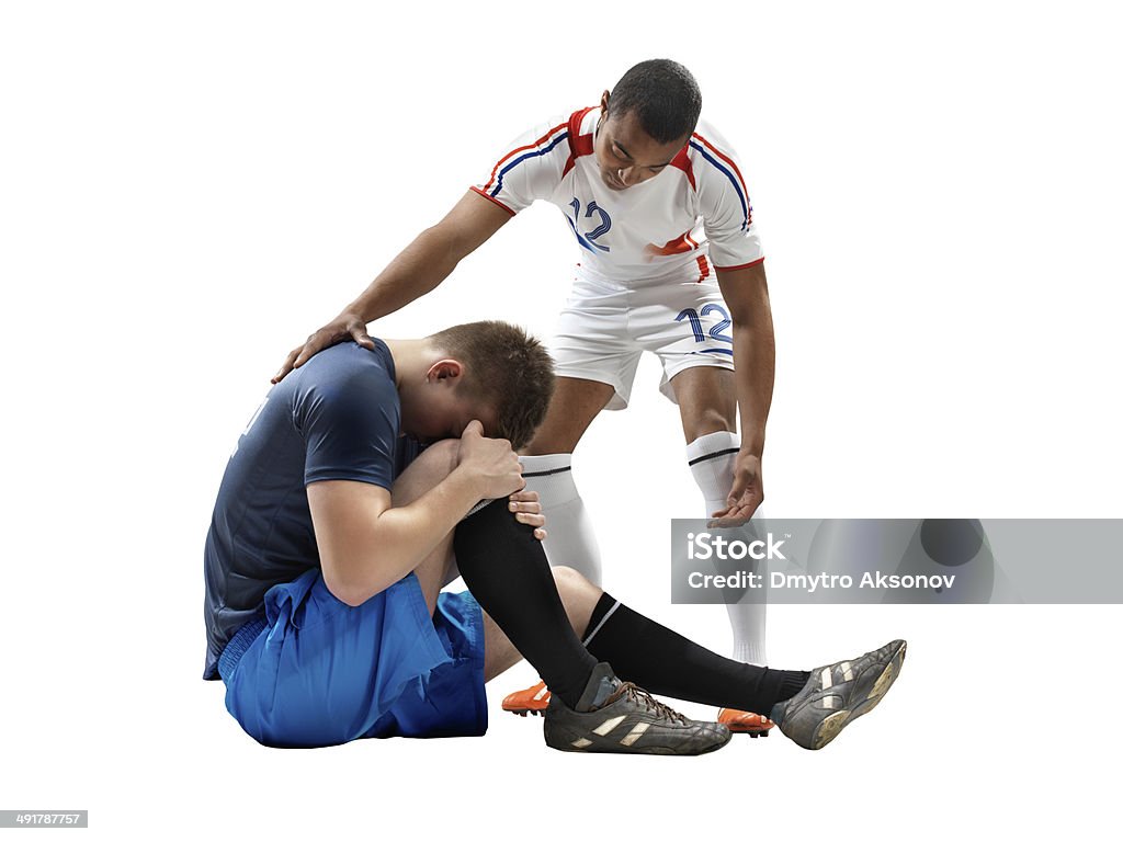 Jugador de fútbol de lesiones aisladas - Foto de stock de Actividad libre de derechos