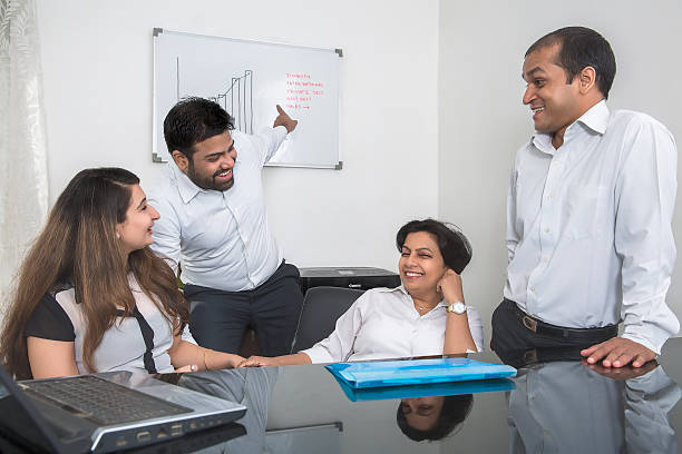 istock Young and cheerful Business team Engaged in a discussion 491788924