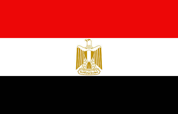 istock Egyptian flag ,The flag bears Egypt's national emblem 491789211