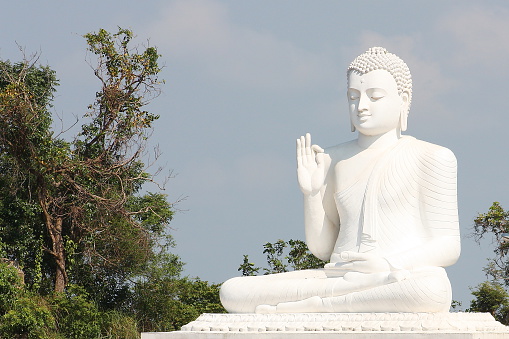 The giant buddha statue of Mihintale Sri Lanka