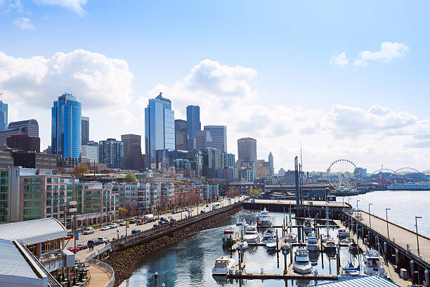 istock Beautiful pier view in Seattle with cityscape, USA 491789842