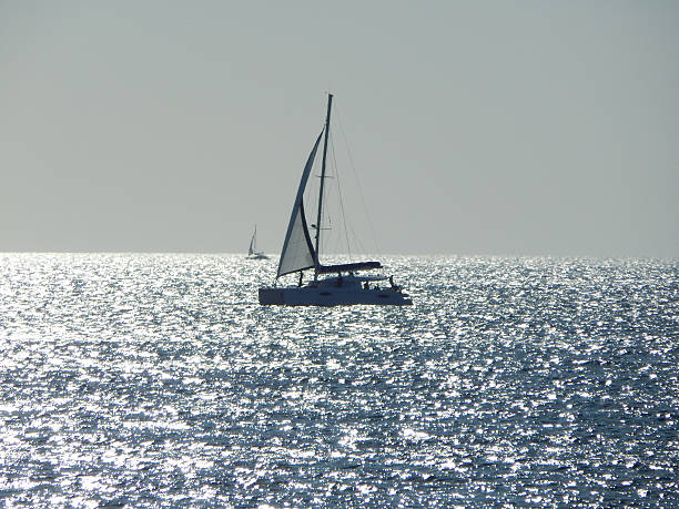 istock Silhouette of a yacht. 491789948