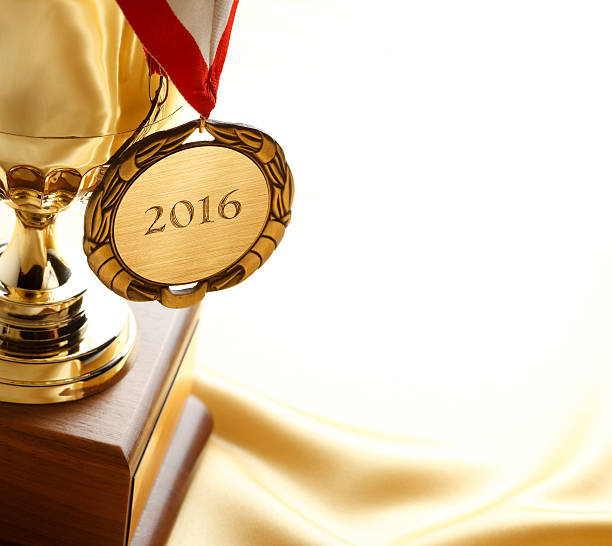 istock Gold Medal and Trophy With Year 2016 491790670