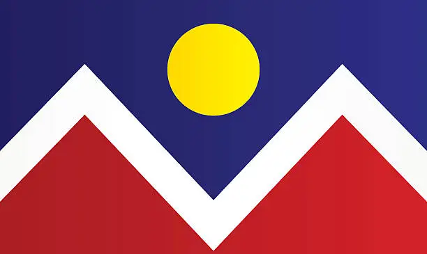 Vector illustration of Flag Denver