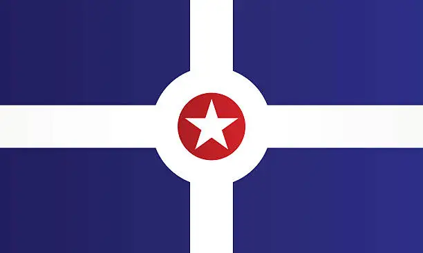 Vector illustration of Flag Indianapolis