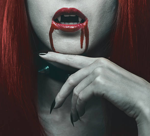 istock Vampire woman in the blood 491791508
