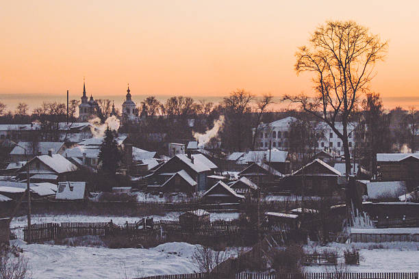 istock Winter in russian village 491793110