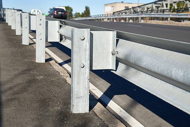 istock Anodized safety steel barrier 491800586
