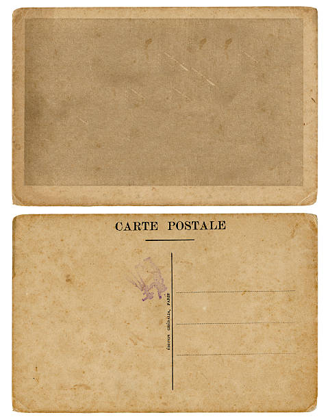 istock Vintage blank French postcard, both sides. Isolated with clipping path 491804602