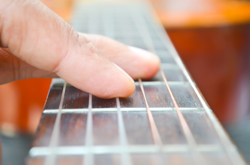 Blur finger on guitar backgrounds