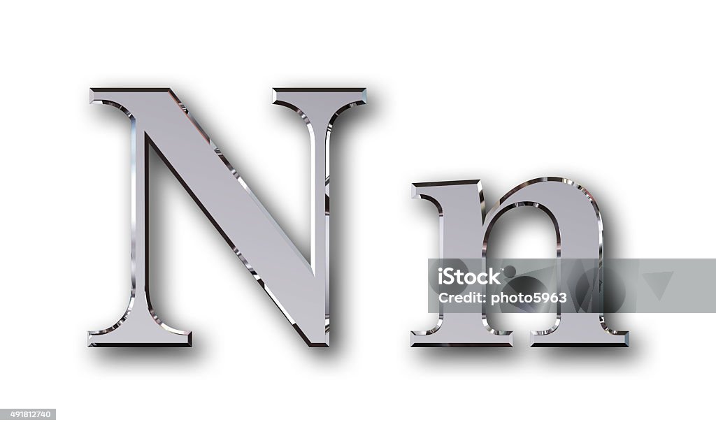 Metall Buchstaben Symbol Nsilver Stockfoto und mehr Bilder von Alphabet -  Alphabet, Buchstabe N, Metall - iStock