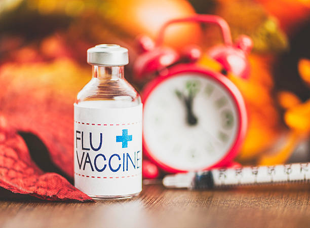 독감 시즈닝하다. 가을맞이 시간 동안 독감 주사). - injecting cold and flu flu virus vaccination 뉴스 사진 이미지