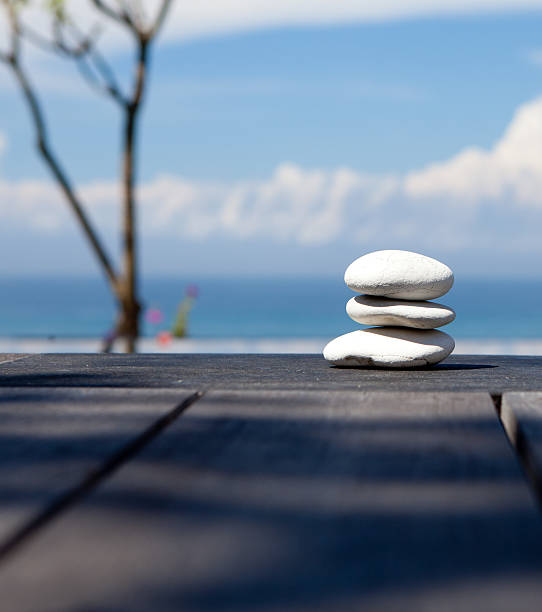 istock Stack of pebble stones at the beach 491817736