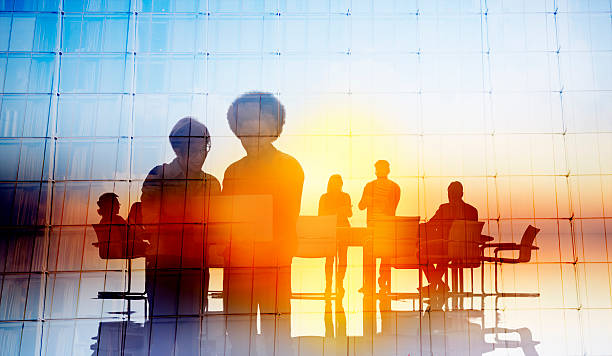 istock Silhouette Global Business People Meeting Concept 491823846