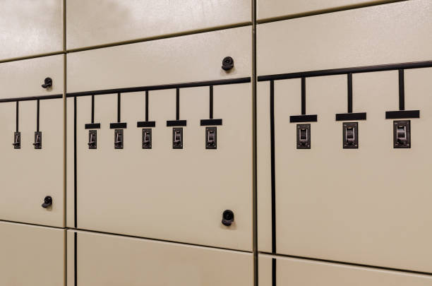 istock Electrical energy distribution substation in a power plant. 491824298