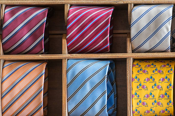 istock italian made in italy silk tie on display 491825320