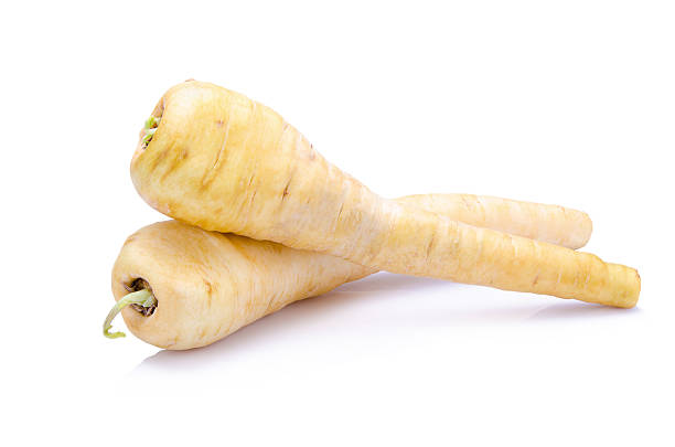 istock Fresh parsnip roots on a white background 491826110