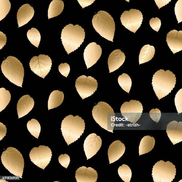 Fall Gold Abstract Gold Fall Design Stock Illustration - Download Image Now - 2015 ...