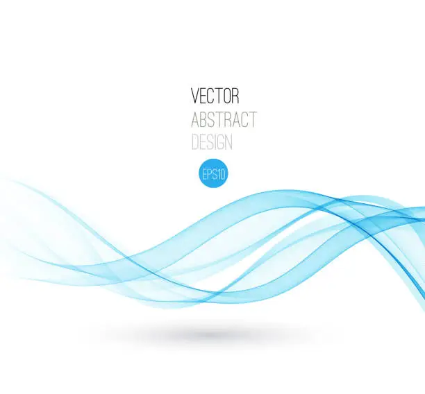 Vector illustration of Beautiful Blue wave Background