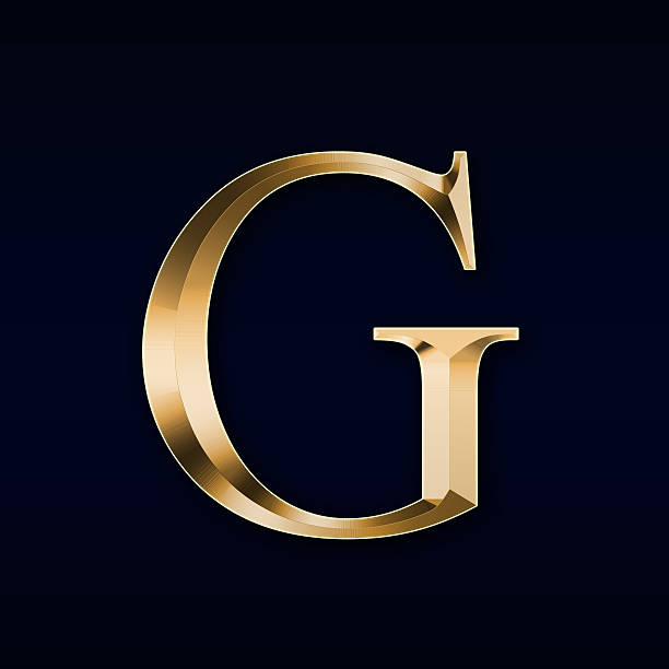 Gold letter "G" on a black background Gold letter "G" on a black  background gold g stock pictures, royalty-free photos & images