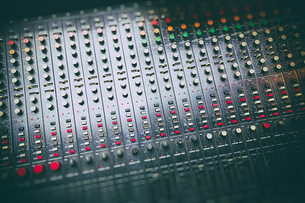 istock Overhead View of Analogue Studio Mixing Desk 491831116