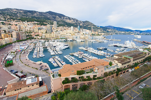 View of Monte Carlo and the Hercule (Hercules) Port, in Monaco