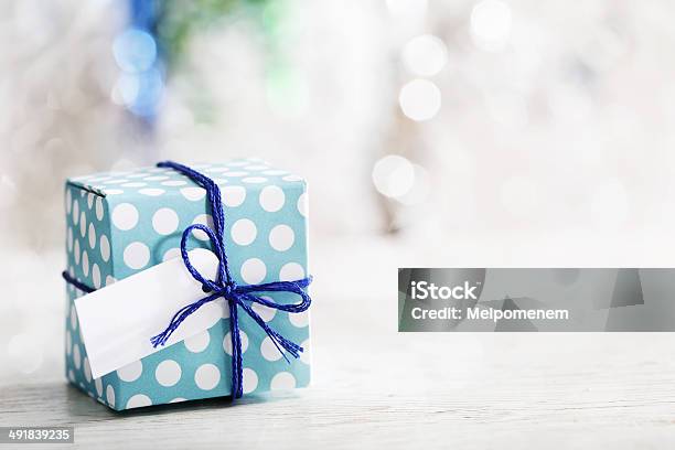 Small Handmade Gift Box Stock Photo - Download Image Now - Gift, Birthday, Blue
