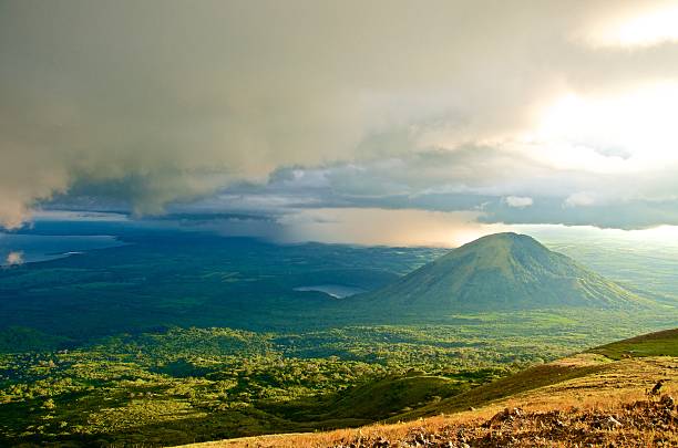 View of Volcano in Nicaragua Volcano in Nicaragua view in the late afternoon sun. nicaragua stock pictures, royalty-free photos & images