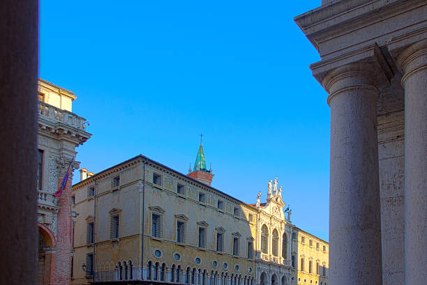 The facade of Palazzo Del Monte di Pieta, in Piazza dei Signori, Vicenza, Veneto, Italy
