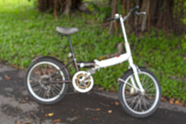 istock Bicycle parked in park out focus 491840272