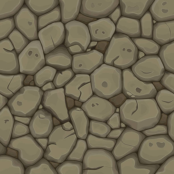 ilustrações de stock, clip art, desenhos animados e ícones de fundo de pedra sem costura marrom - paving stone cobblestone road old