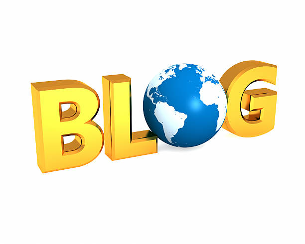 istock Online blog and globe concept 491841965