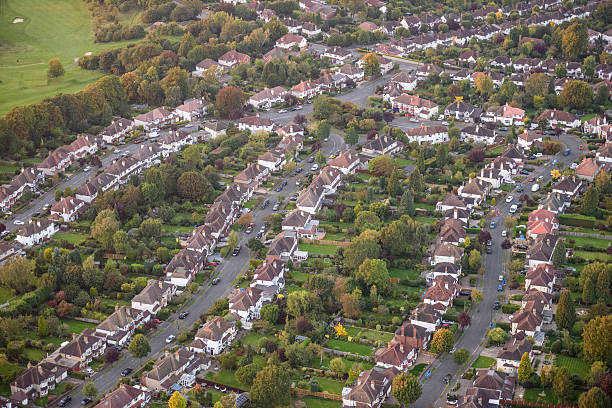 istock British housing in London suburbs from the air 491852846
