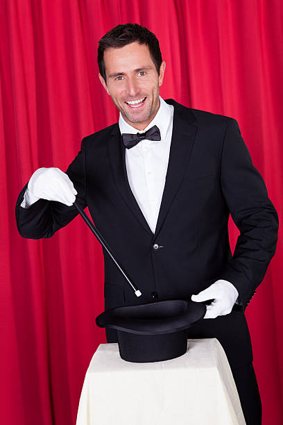 istock Magician In A Black Suit 491854246