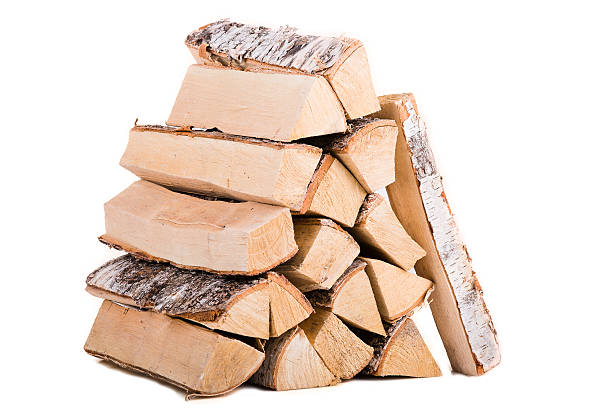Fire wood Birch Fire wood isolated on white barracks photos stock pictures, royalty-free photos & images