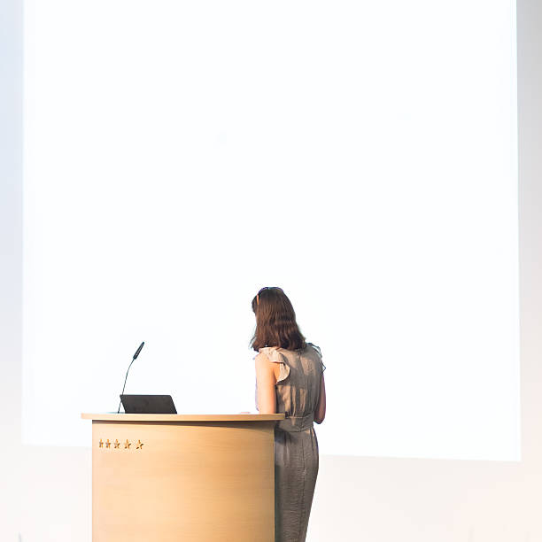 istock Business woman making business presentation. 491854784