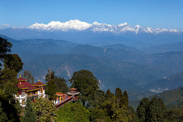 Bhutia Busty Gompa Bhutia Busty Gompa Darjeeling, India. darjeeling stock pictures, royalty-free photos & images