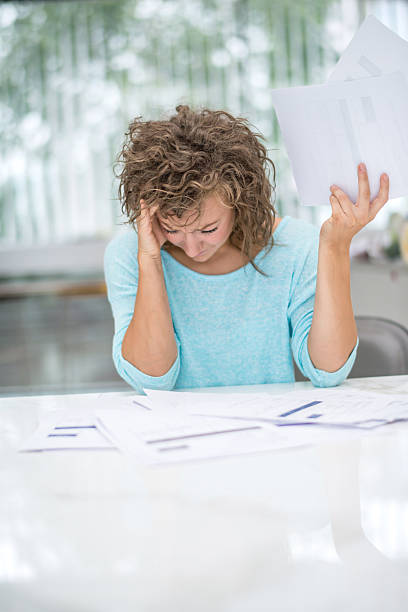 istock Frustrated woman working at home 491857750