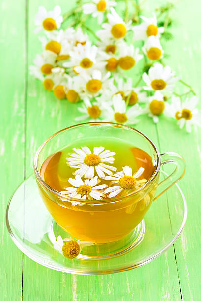 istock Herbal tea with chamomile flowers 491869696