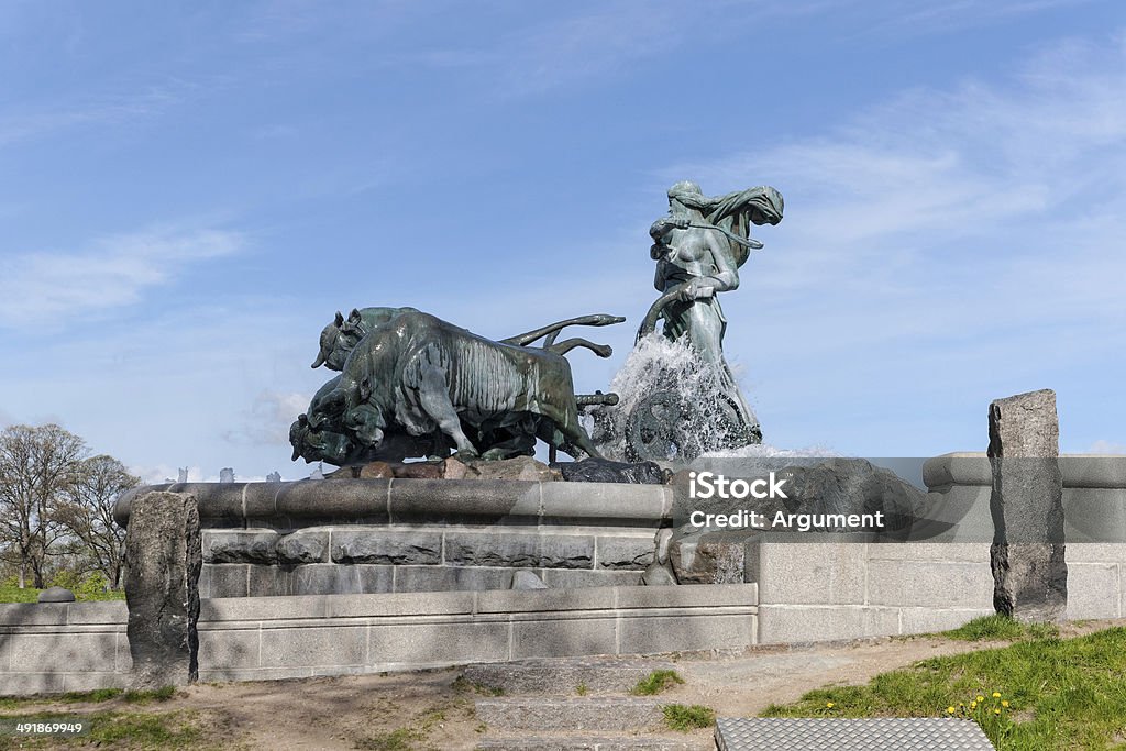 The Gefion The Gefion fountain is a large in Copenhagen, Denmark Arranging Stock Photo