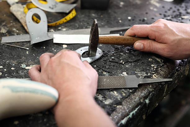 istock Designing shoes, hand made shoes for the shoemaker 491871312
