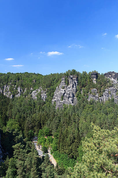 istock Rocks at Bastei and Rathen Open Air Stage, Saxon Switzerland 491871398