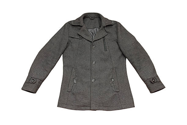 istock Gray men coat isolated on white background. 491872404